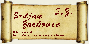 Srđan Žarković vizit kartica